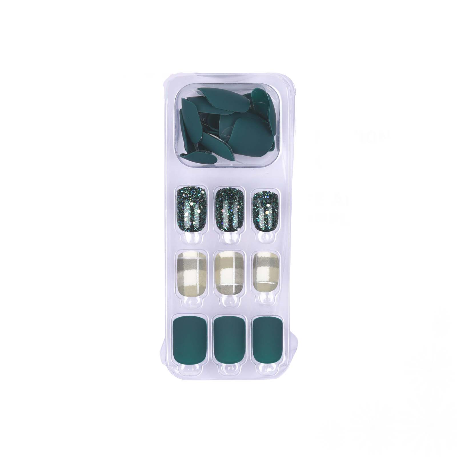 KISS imPRESS Color FX Press-On Nails, No Glue Needed, Green, Short Square,  33 Ct. – KISS USA